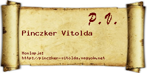 Pinczker Vitolda névjegykártya