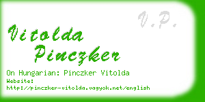 vitolda pinczker business card